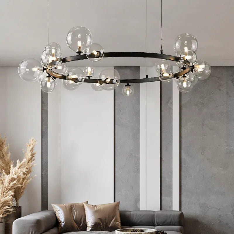 Nordic Designer Bubble Ball Glass chandelier