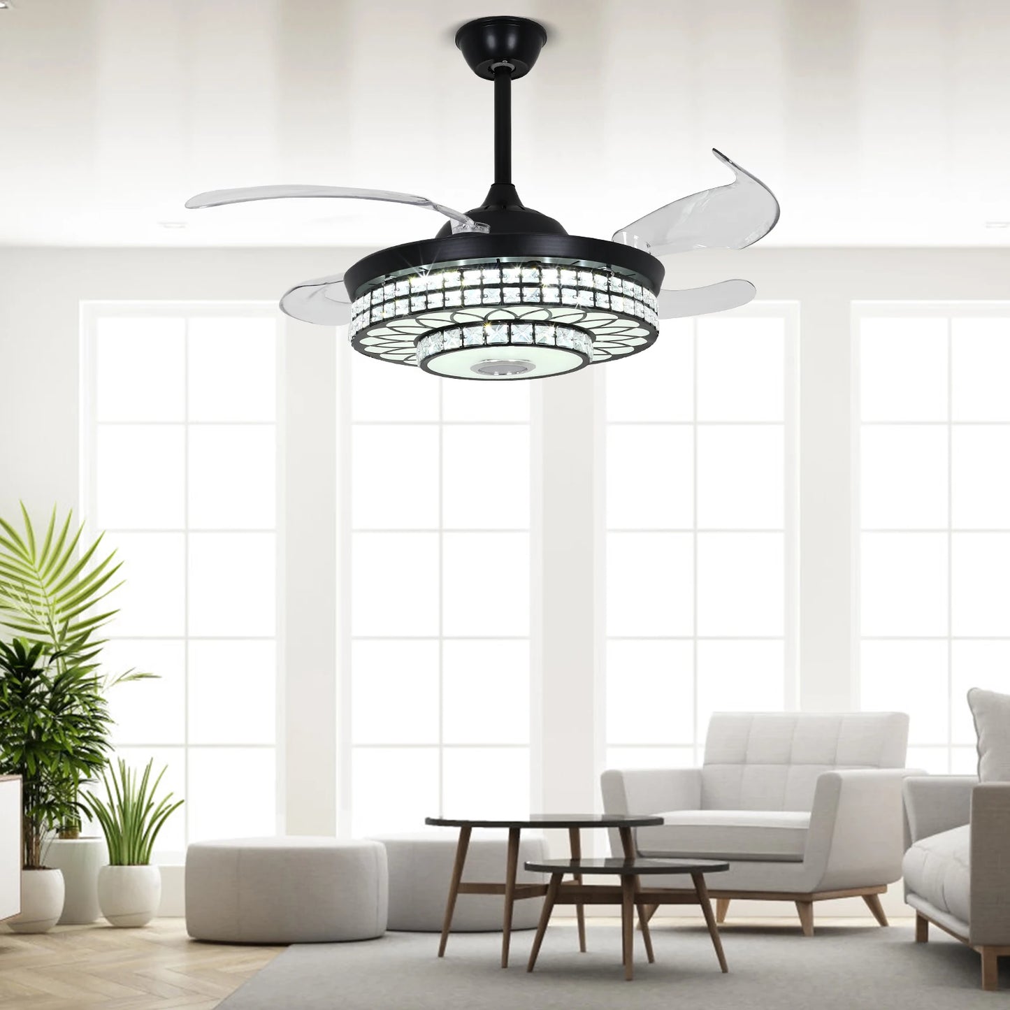3 lighting tones/with Bluetooth and remote control ceiling fan