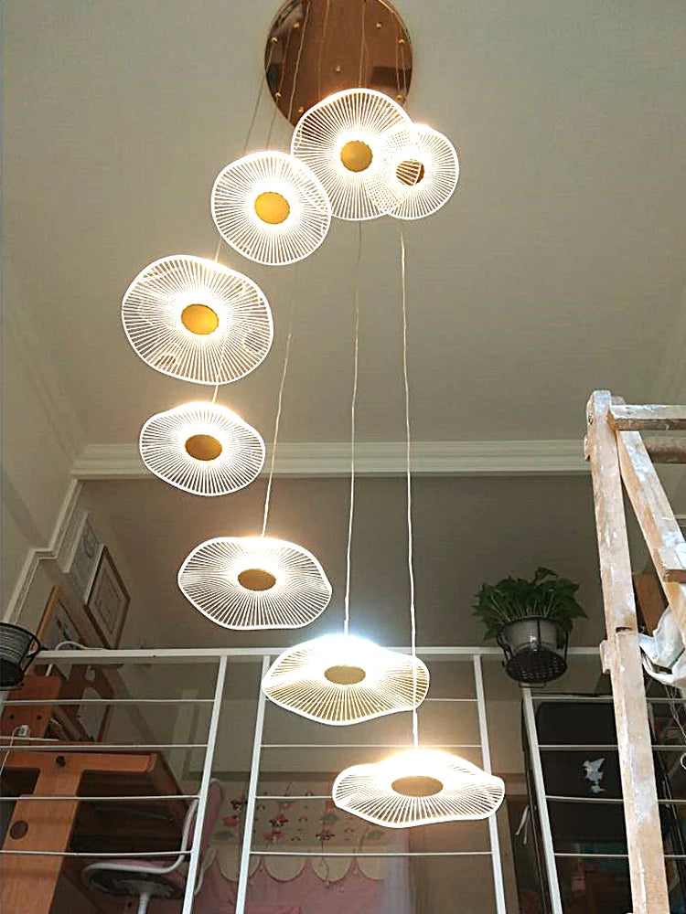 Duplex Villa Led jelly fish chandelier