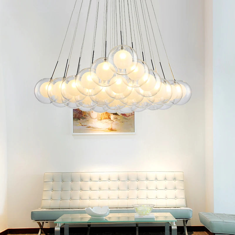 Nordic Led Glass ball chandelier