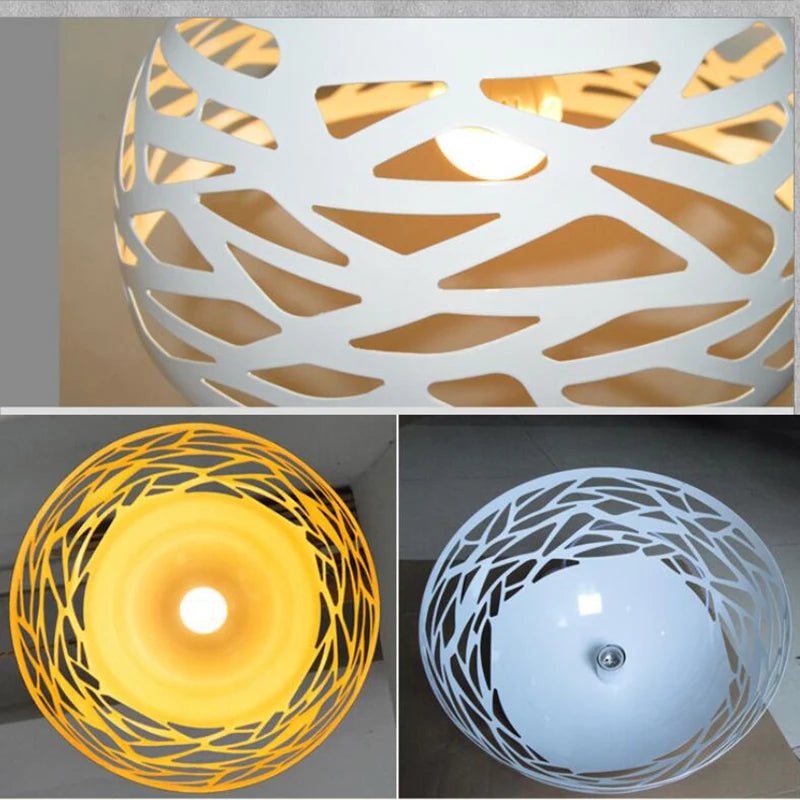 Led metal Hollow contemporary pendent light