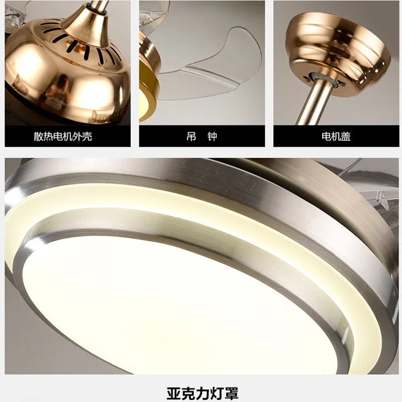 Nordic Remote Control Ceiling Fan with Light