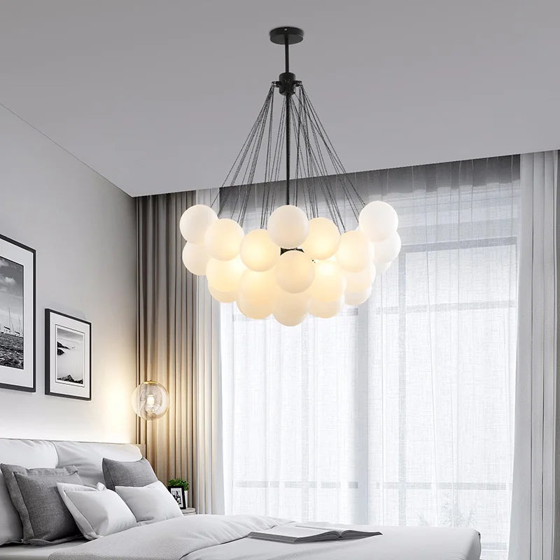 Led Nordic Glass Ball Chandelier