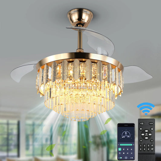 Modern Smart APP Ceiling Fan With Led Light