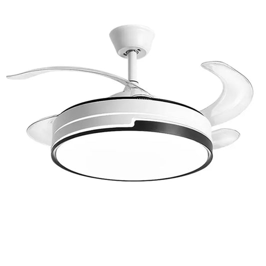 Retractable remote control ceiling fan