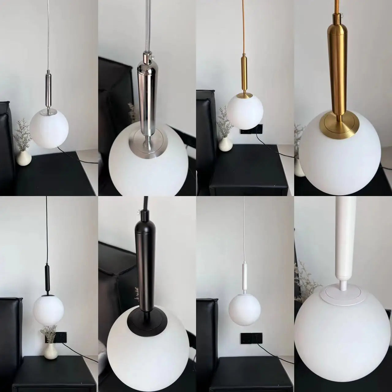 Simple modern Led Glass sphere pendent light