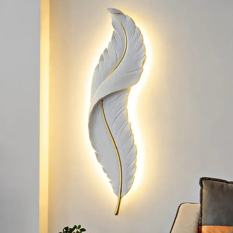 Nordic Modern Creative Feather Led sconce