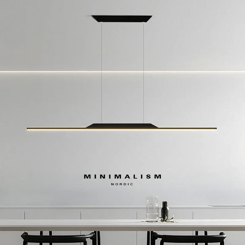 Minimalist Long Strip LED Chandeliers
