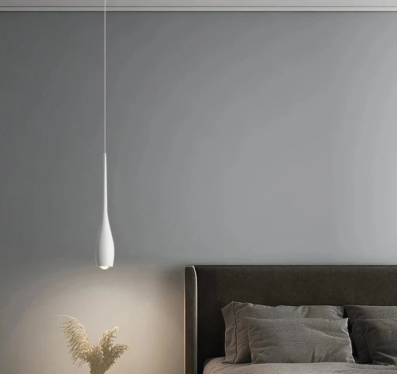 Simple creativo negro blanco nuevas luces LED colgantes modernas sala de estar comedor dormitorio mesita de noche Bar Hotel lámpara iluminación interior