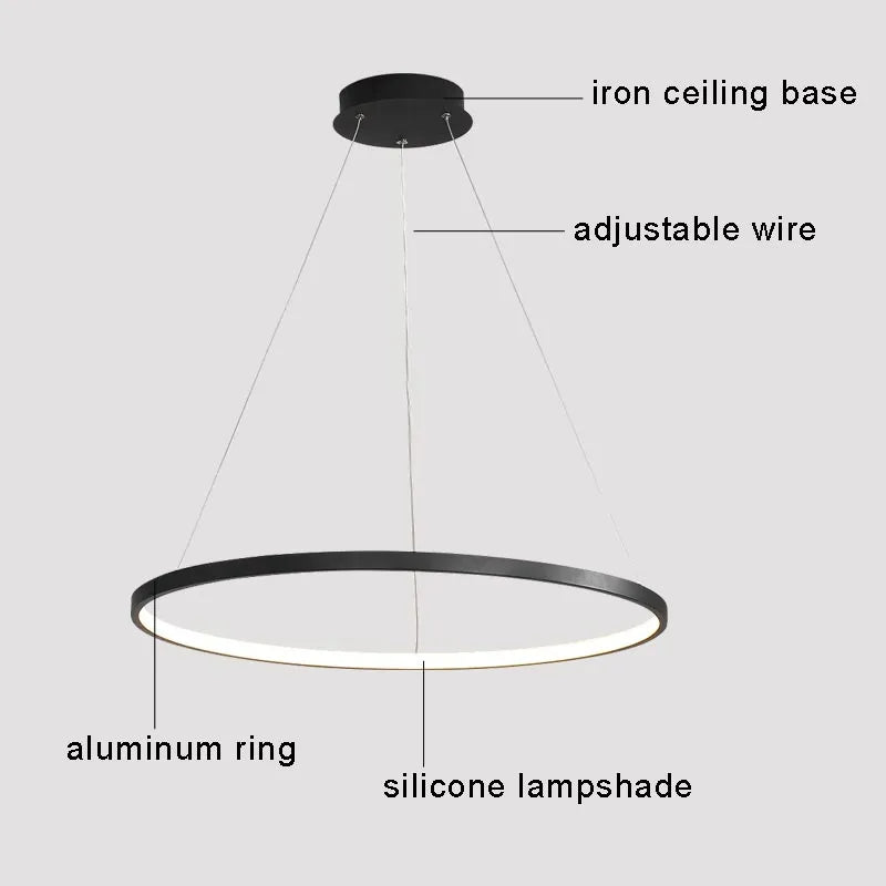Modern Round Ring Led Pendant Light