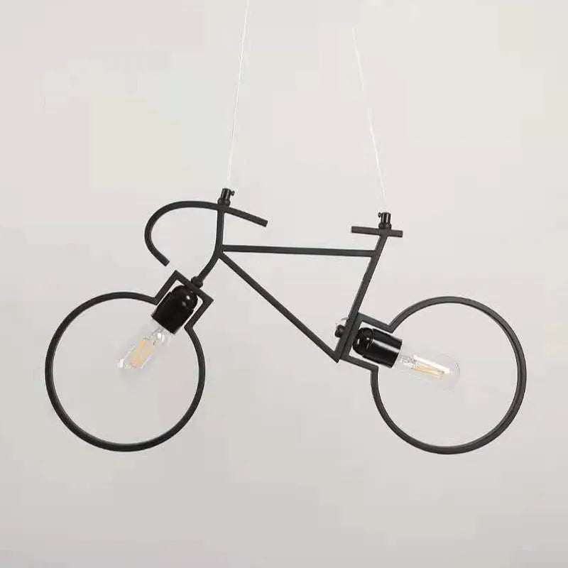 Luces colgantes de bicicleta de hierro, decoración del hogar, lámpara colgante Industrial, lámpara colgante para sala de estar, dormitorio, restaurante, accesorios de cocina