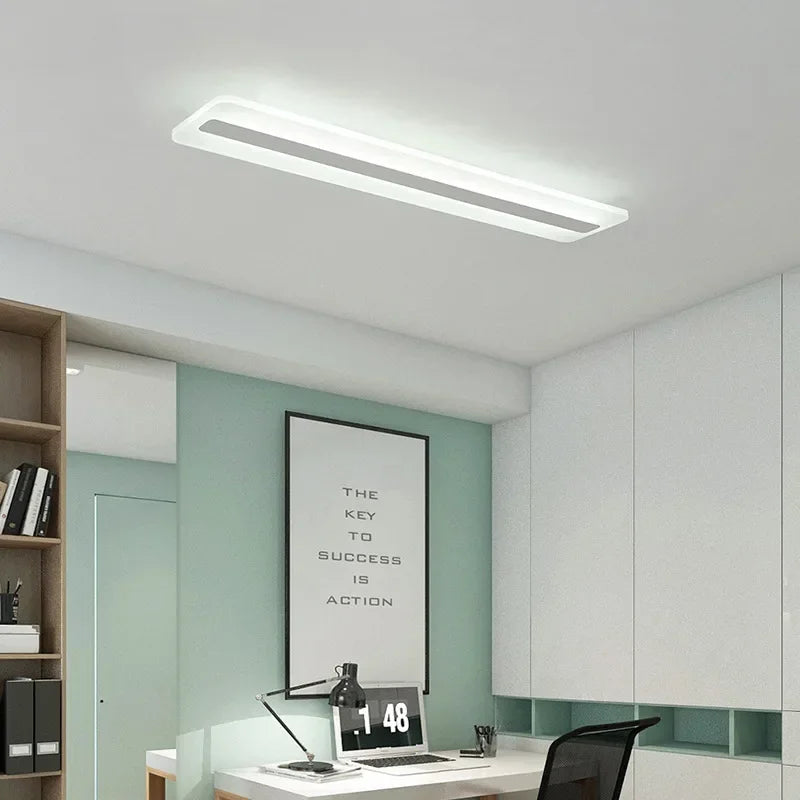 Lámpara LED acrílica de barra larga para techo, lámpara rectangular ultrafina de 40 a 60cm para sala de estar, dormitorio, luminaria creativa para pasillo, decoración del hogar