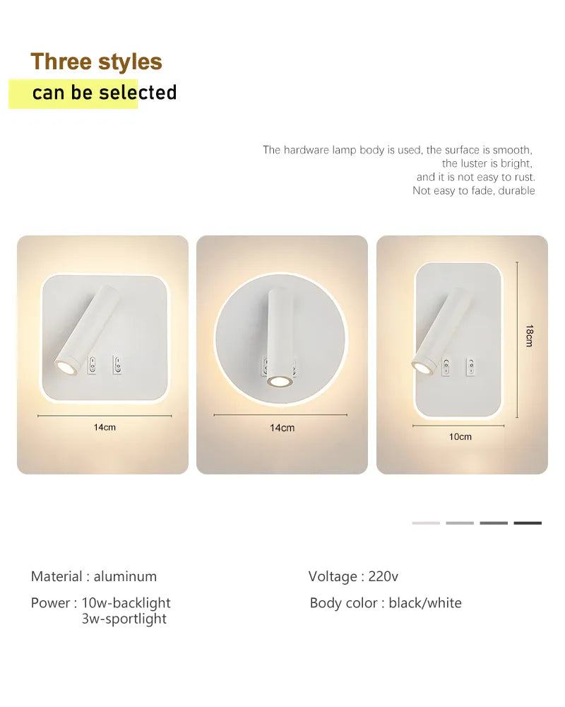 350 Degree adjustable sconse light