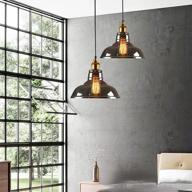 Nordic American Style Industrial Vintage Glass pendent light