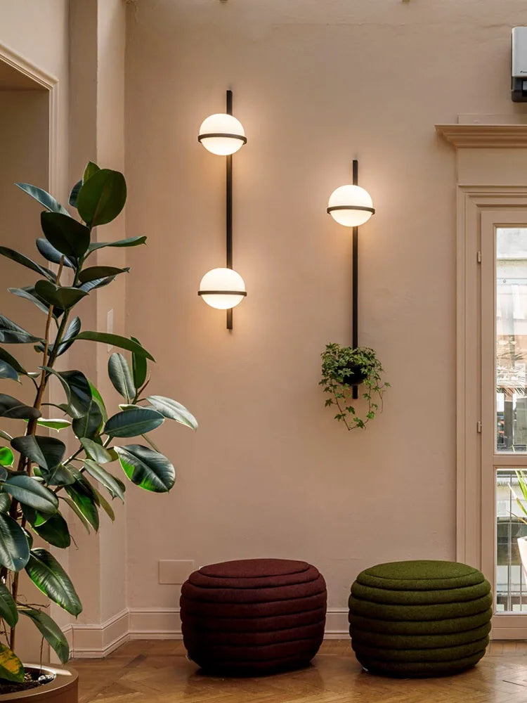 Nordic LED Modern Art Deco sconce Lights with plant pot