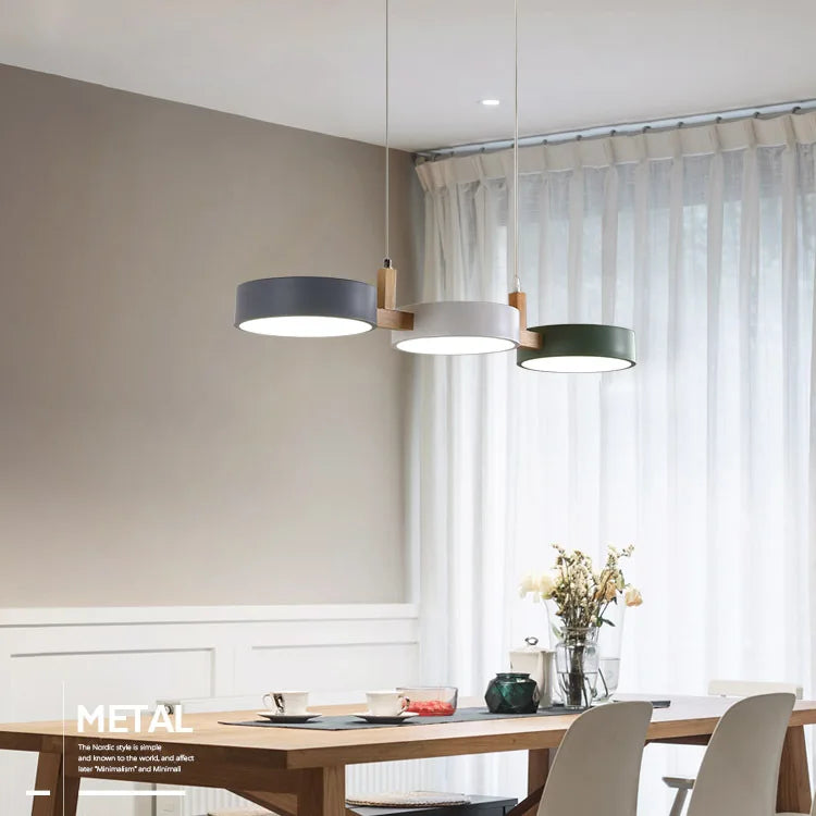 Nordic Modern Wooden Suspension Lighting