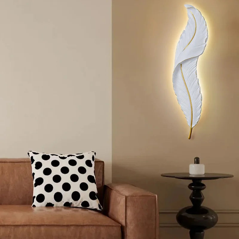 Nordic Modern Creative Feather Led sconce