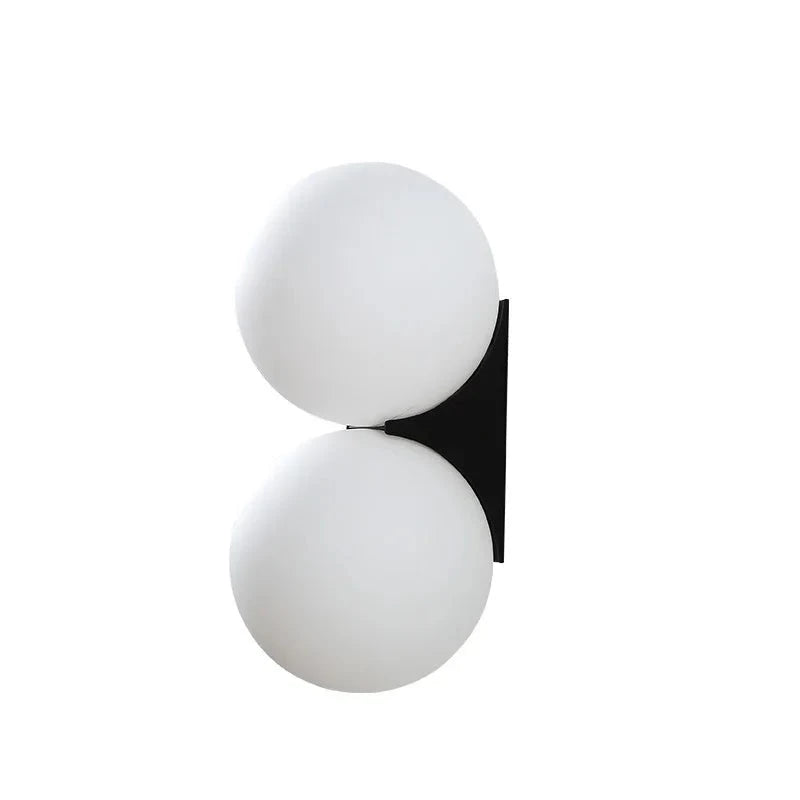 Nordic white double/single sphere sconce light