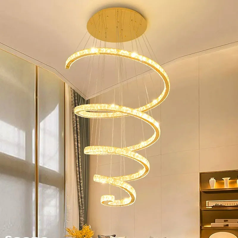 Led swirl Chandeliers