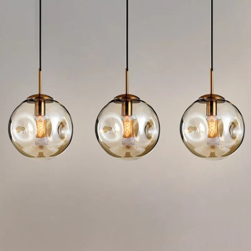 LED Hanging Loft Glass lustre Pendant Light