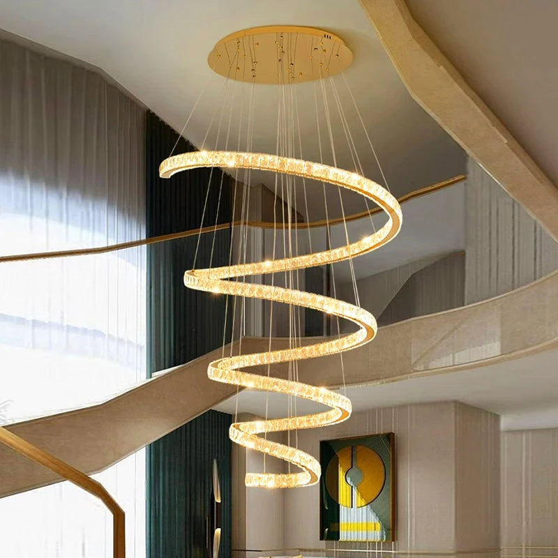 Led swirl Chandeliers