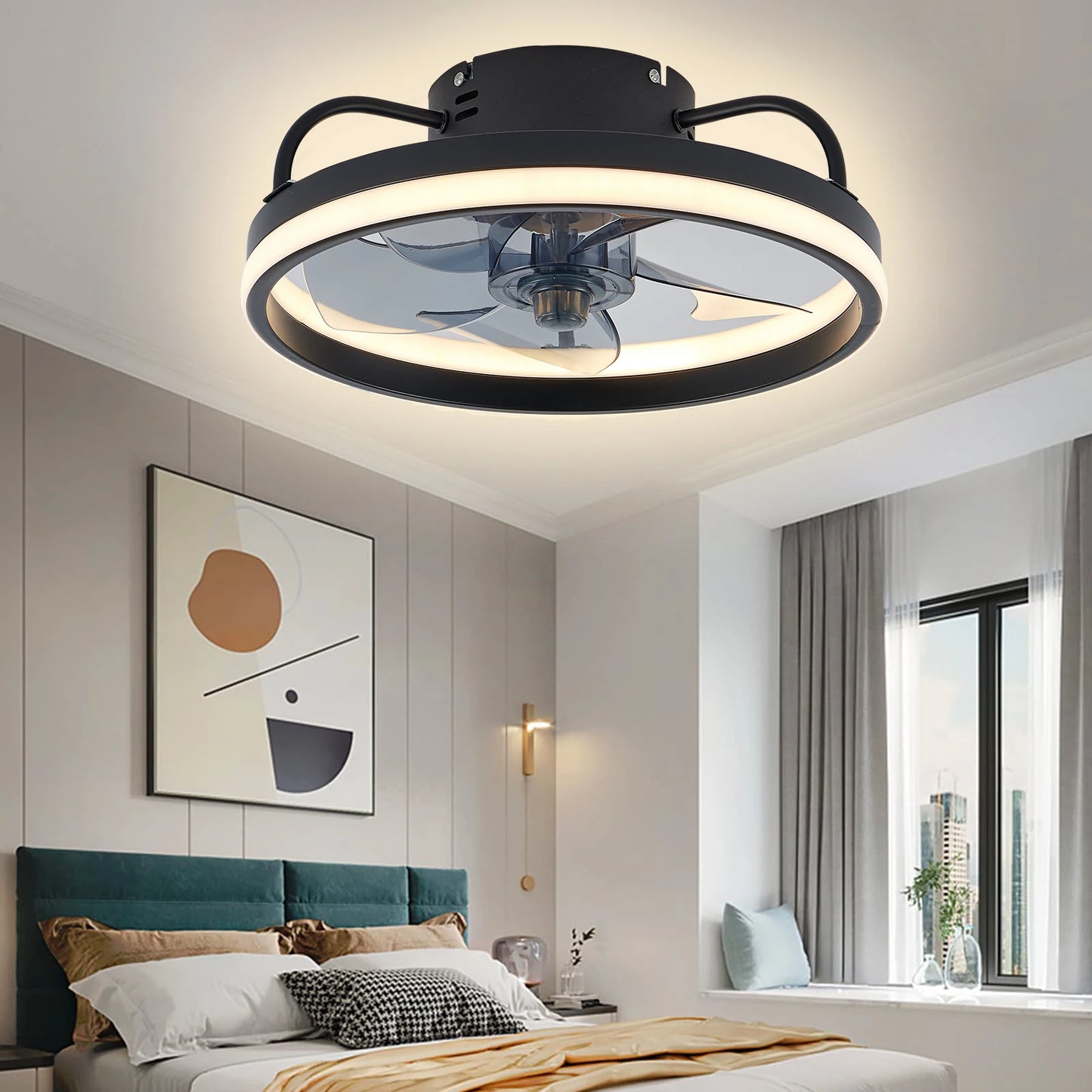 Smart Silent Ceiling Fans With Remote Control and LED Light