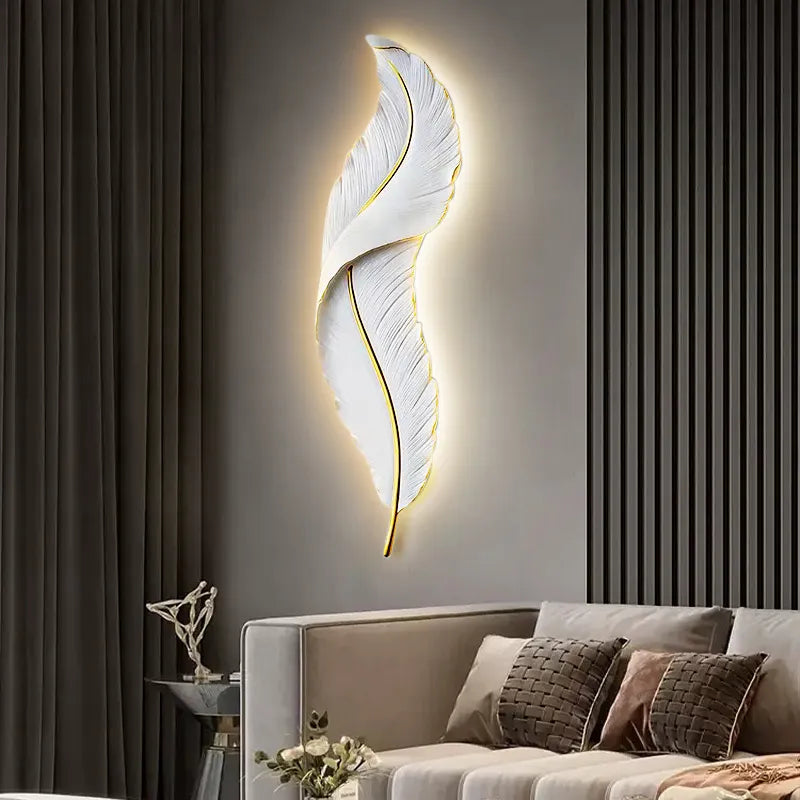 Nordic Modern Creative Feather Led sconce