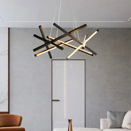 Led Cross over chandelier