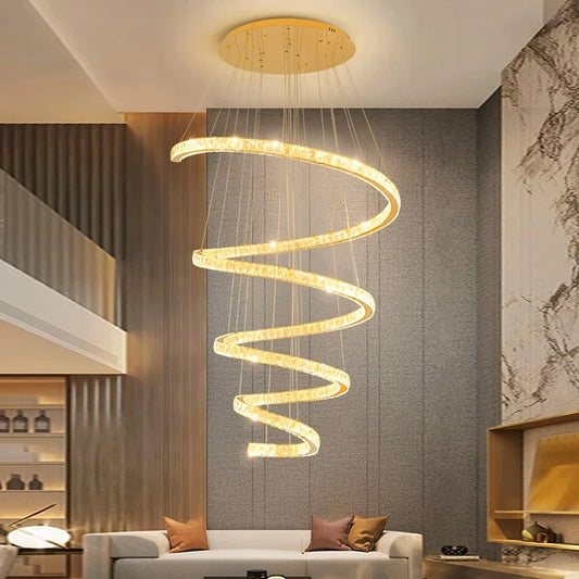 Led swirl Chandeliers