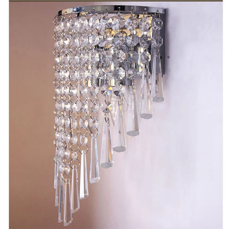 LED Crystal drop sconce