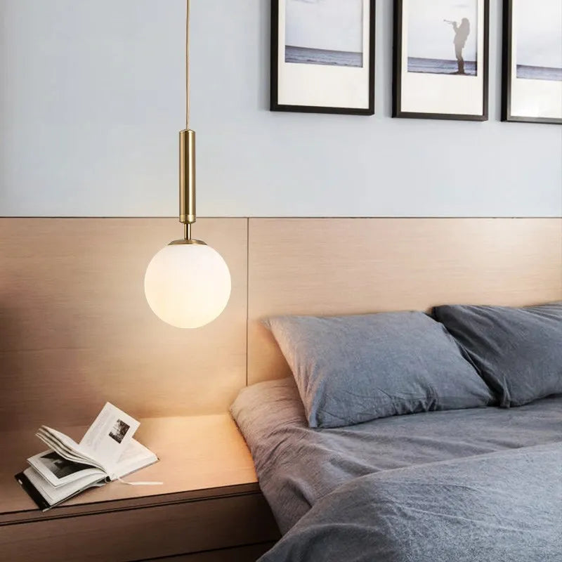 Simple modern Led Glass sphere pendent light
