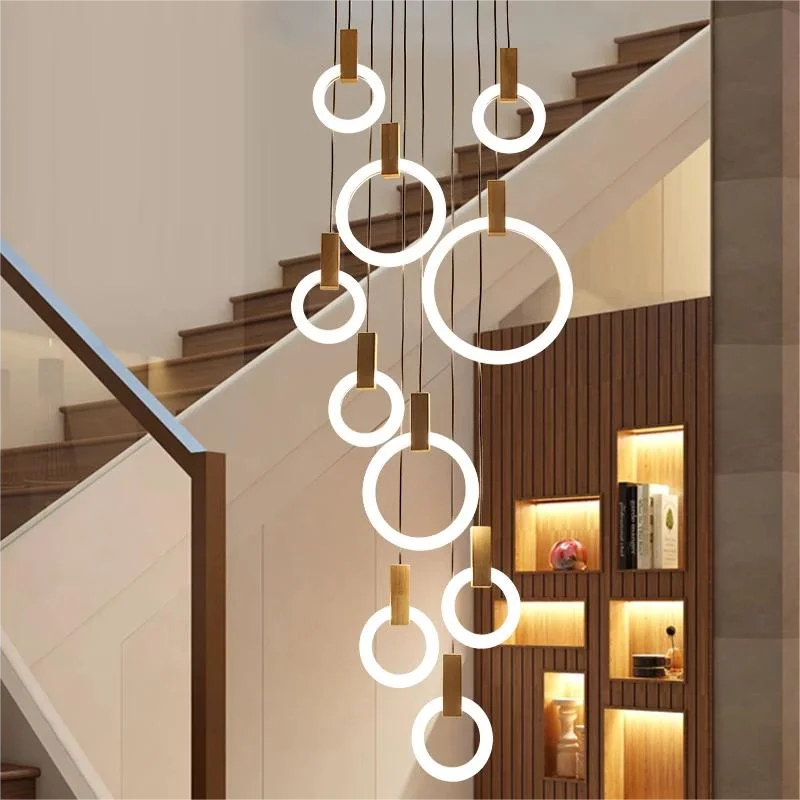 Nordic Acrylic rings chandelier