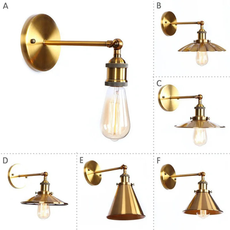 Bronze American Retro Iron scones light