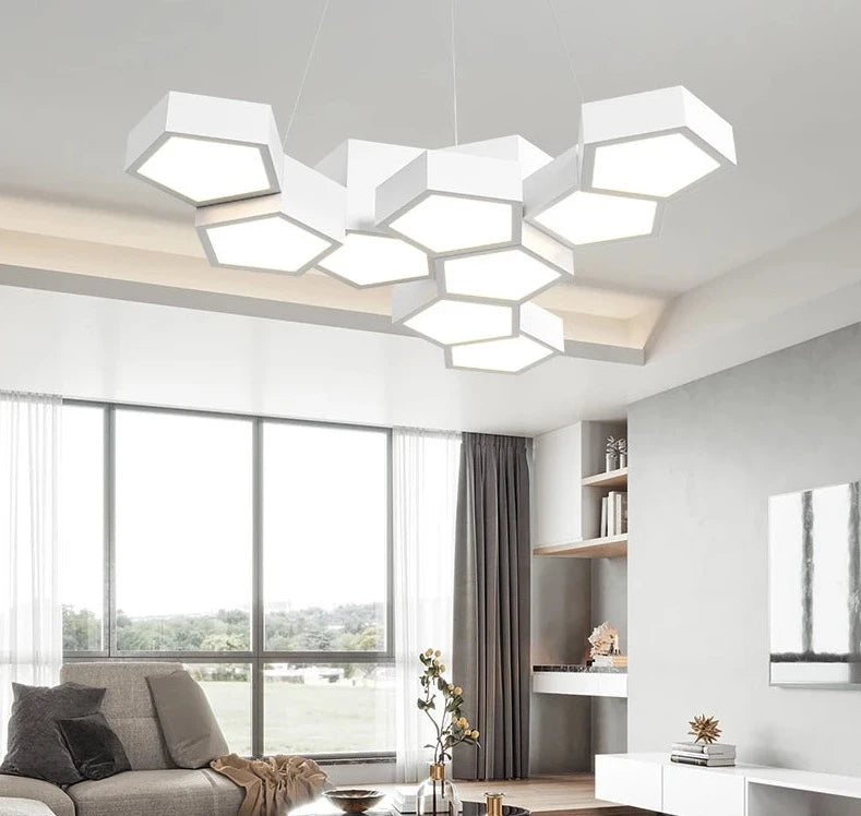 Remote control Dimming Black/ White New Modern LED light