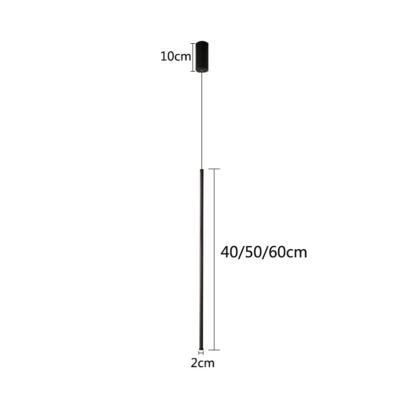 Luz de noche para dormitorio, luz LED colgante para sala de estar, tira de línea ajustable, lámpara colgante, pared de TV, decoración del hogar, accesorio moderno