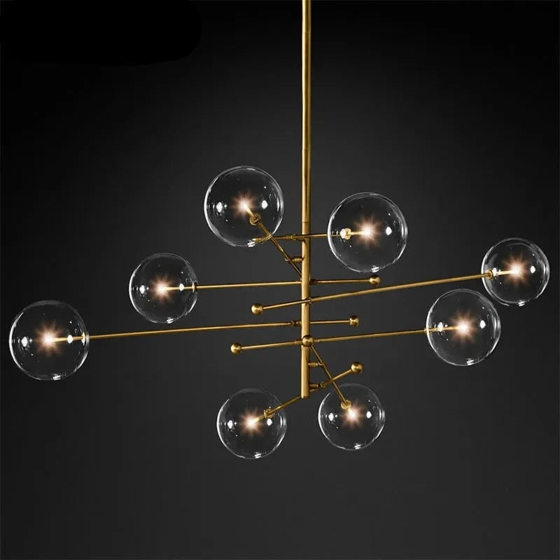 Nordic Design Black/Gold Led globe light