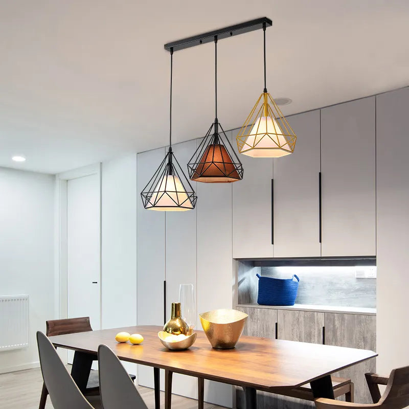 Nordic 3 Heads Long Bar Lighting Chandelier