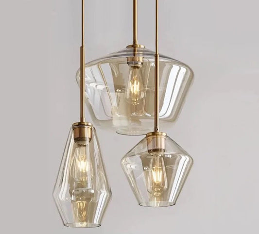 Luces colgantes de cristal LED modernas, accesorios de cocina, lámparas colgantes, mesa de dormitorio, comedor, accesorios de iluminación, restaurante, sala de estar