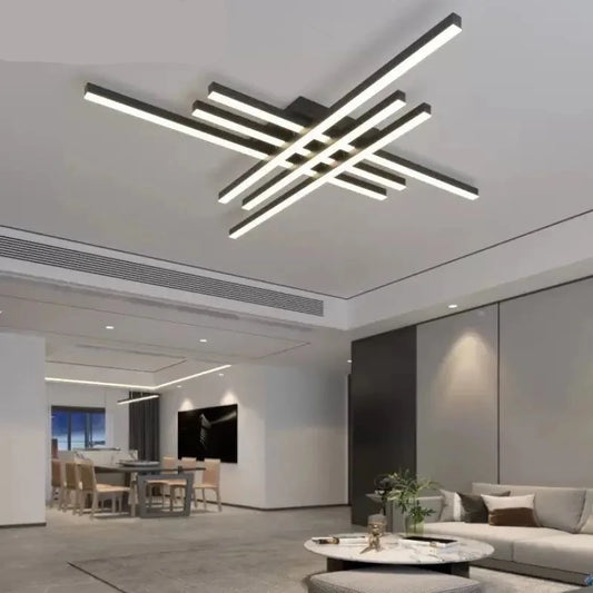 Led over lap lines ceiling light