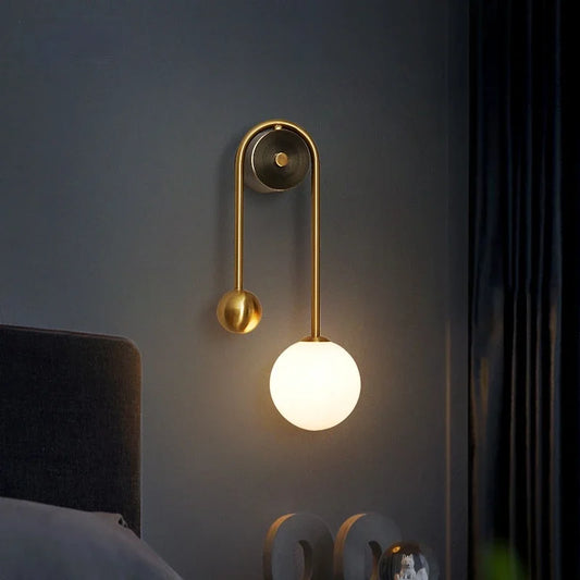 Nordic Led sconce Glass Ball Lampshade
