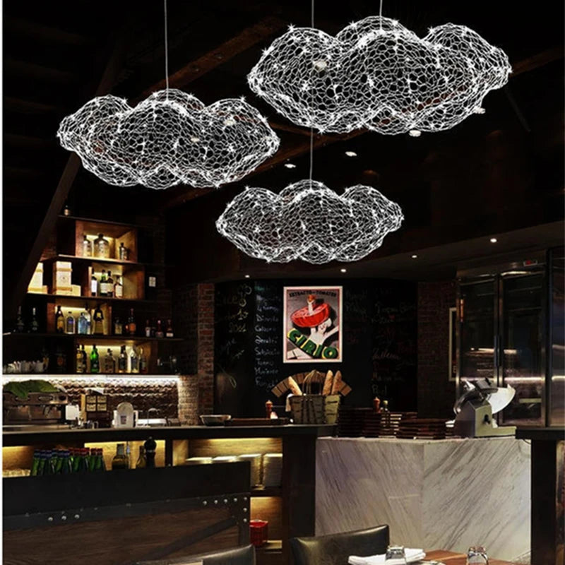 Iron Art Cloud Ceiling Chandelier