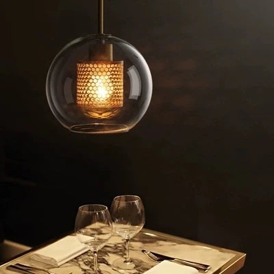 Lámparas colgantes con bolas de cristal modernas, iluminación nórdica para mesita de noche, cocina, comedor, iluminación colgante, diseño dorado