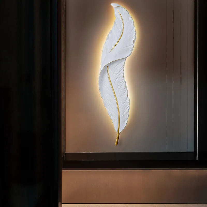 Nordic Modern Creative Feather Led sconce
