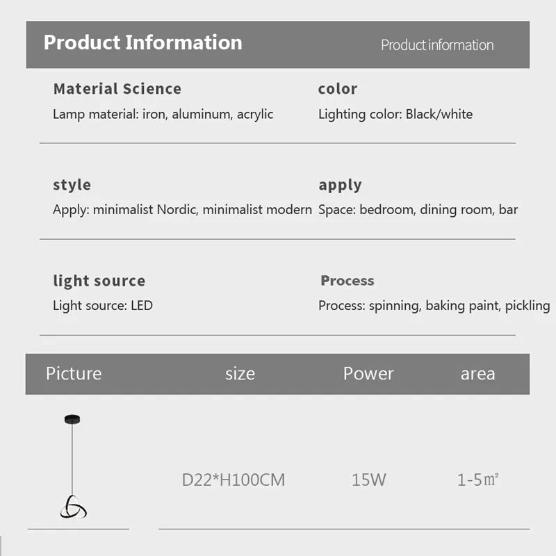 LED Minimalist Pendant Light