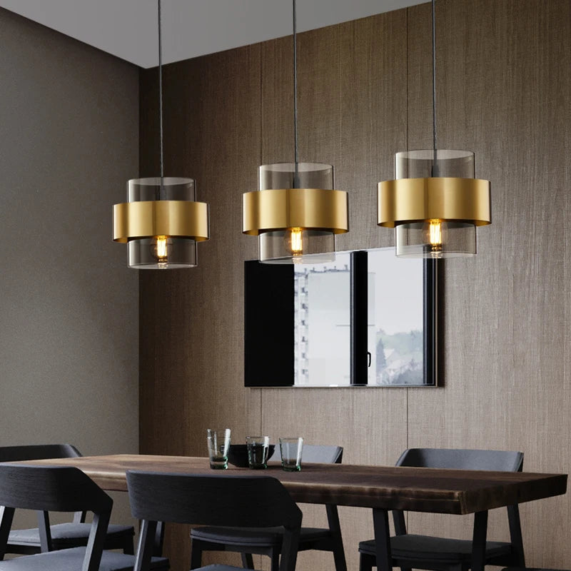 Nordic modern Golden Aisle pendent light