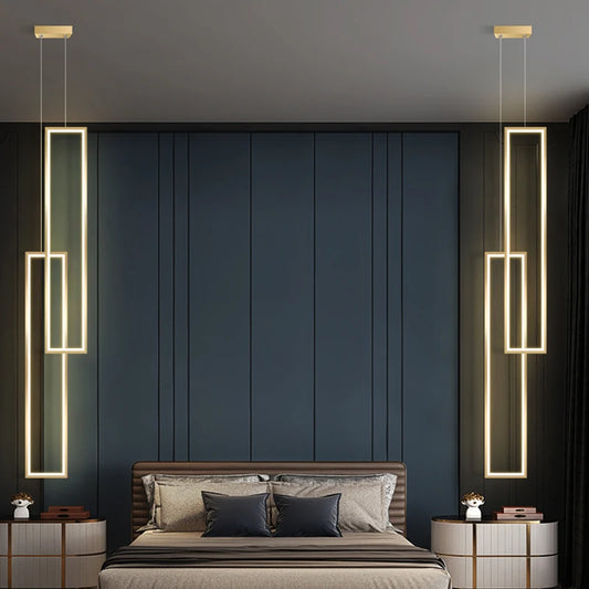 Modern overlap Rectangle Led Pendant Light