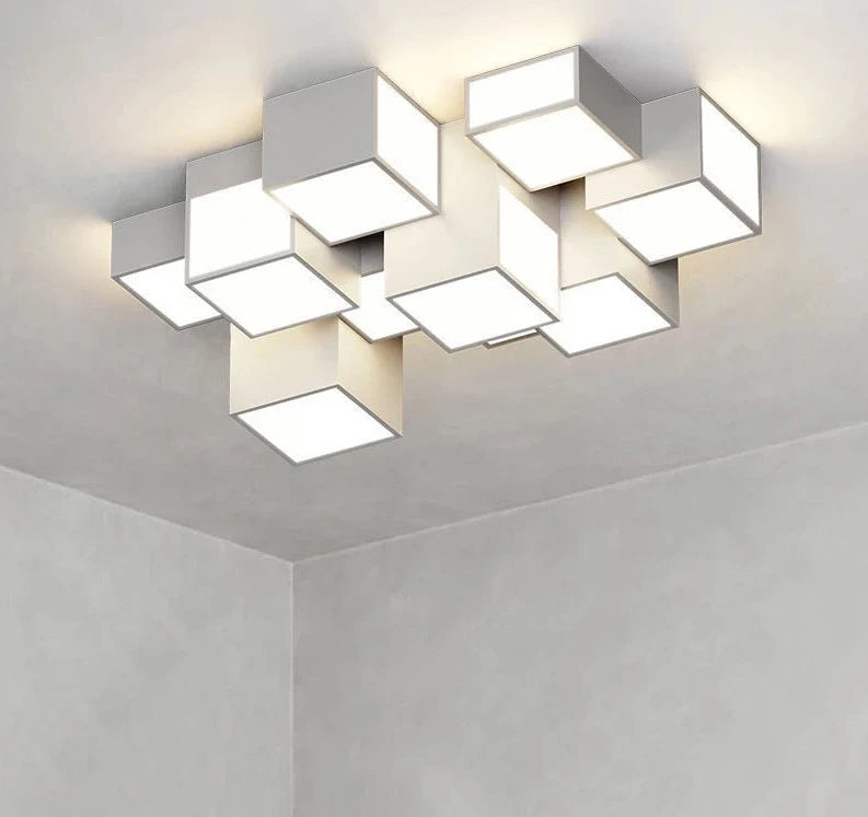 Remote control Dimming Black/ White New Modern LED light