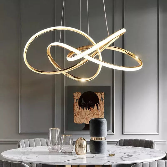 Led Geometric Line Chandelier Lighting