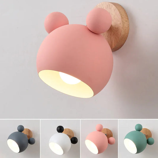 Colorful Iron Mickey sconce light