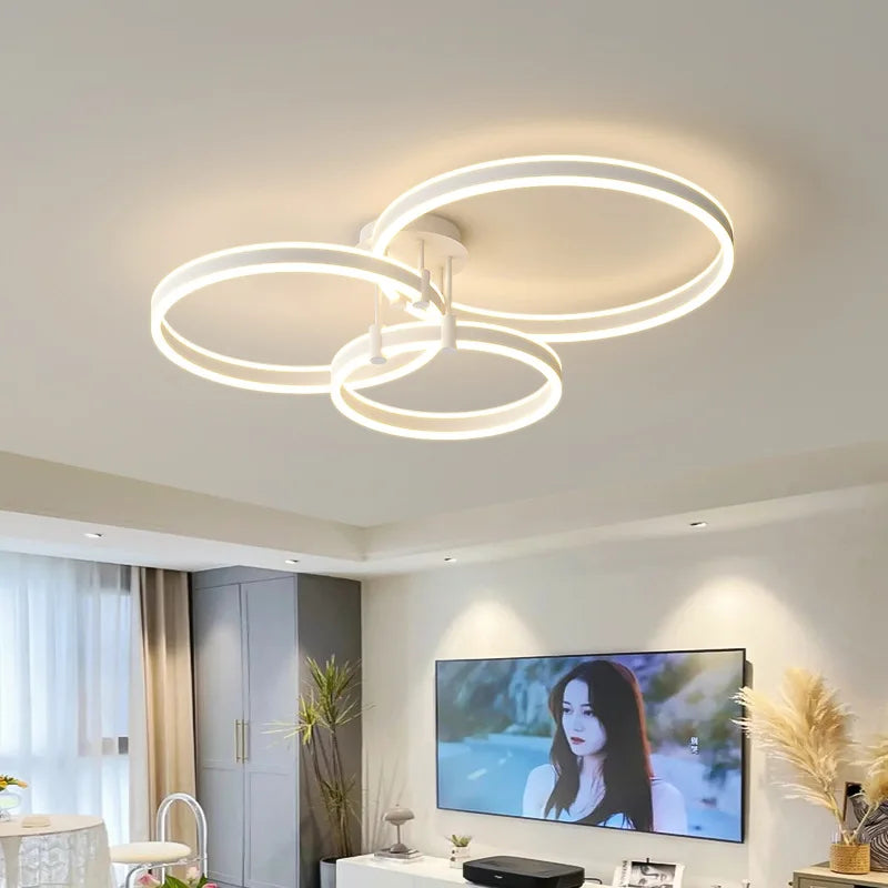 Led Rings/square Chandelier